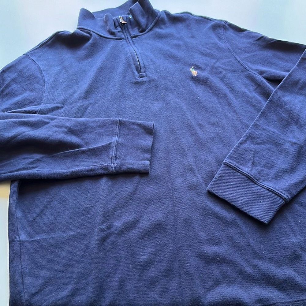 Polo Ralph Lauren Estate Ribbed Mock Neck 1/4 Zip Sz. L